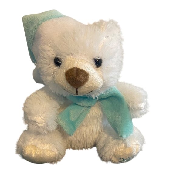 Tom's Toy International 2022 Plush Teddy Bear Santa Hat 6.5" Stuffed Animal - Picture 1 of 6